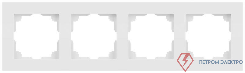 Рамка 4-м СП Accent 6-504-01М бел. матов. Intro Б0063759