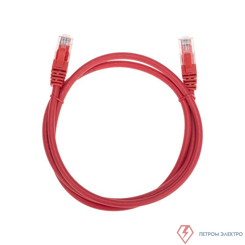 Патч-корд U/UTP CAT 6 RJ45-RJ45 26AWG LSZH красн. 1м Rexant 02-0293-1