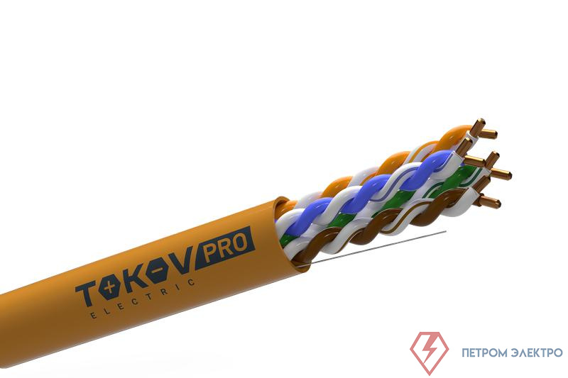 Кабель витая пара U/UTP 4х2х23AWG(0.57мм) кат.6 ZH нг(А)-HF (LSZH) indoor 305м (м) PRO TOKOV ELECTRIC TKP-C06-U42-6-RU-LSZH