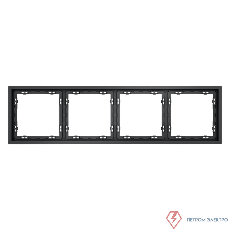 Рамка 4-м S70 пластик. графит Voltum VLS100407