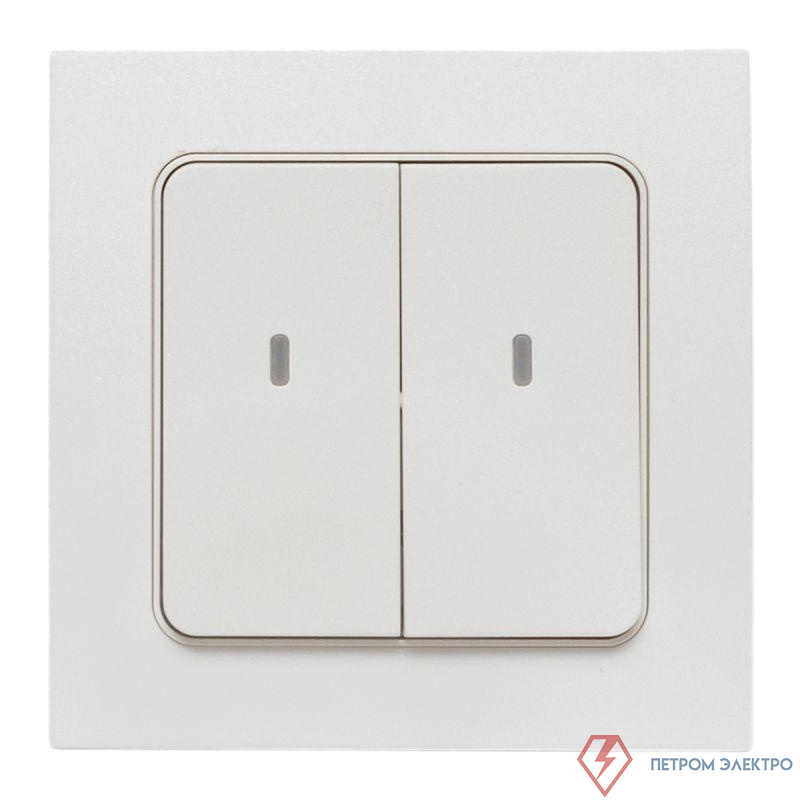 Выключатель 2-кл. Стокгольм Умный беспроводной бел. Zigbee Сonnect EKF RCV-ST2-WS-ZB