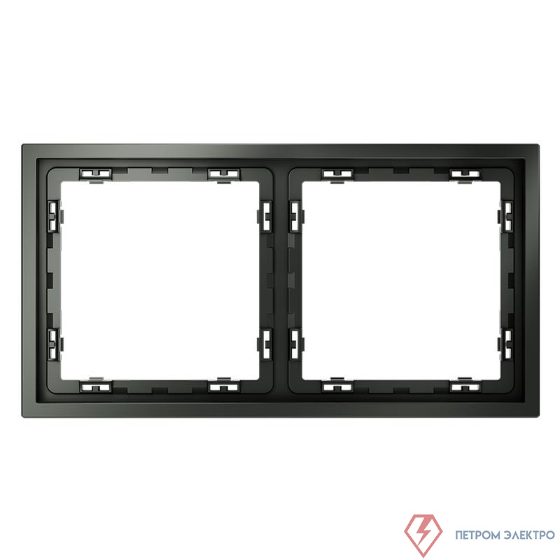 Рамка 2-м S70 пластик. титан Voltum VLS100206