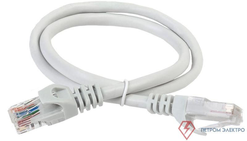 Патч-корд кат.5E UTP LSZH 1м сер. ITK PC01-C5EUL-1M