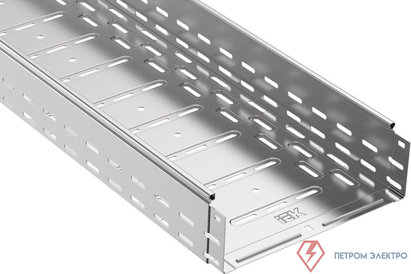 Лоток листовой перфорир. 200х100 L3000 сталь 1мм оцинк. IEK CLP10-100-200-100-3