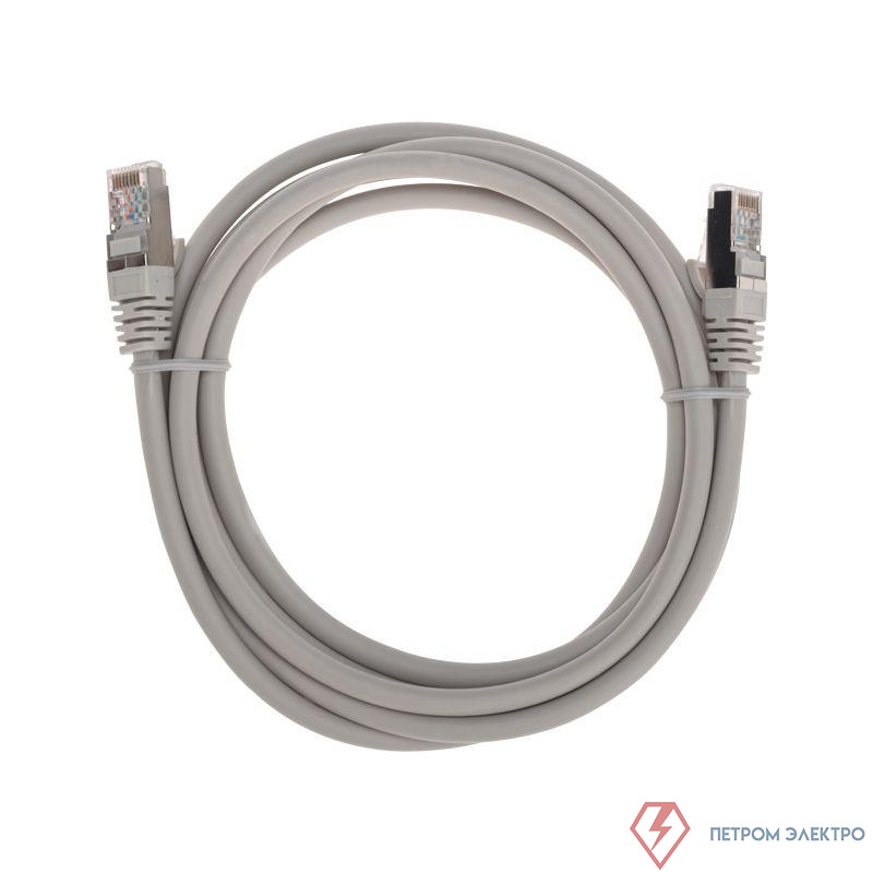 Патч-корд S/FTP CAT 6A (10G) RJ45-RJ45 28AWG LSZH сер. 2м Rexant 02-0390-2