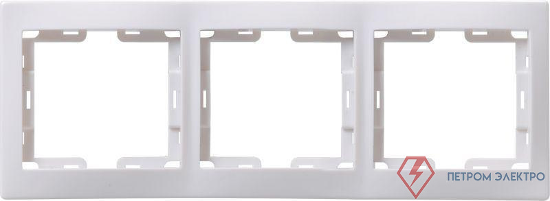 Рамка 3-м Кварта РГ-3-КБ горизонт. бел. GENERICA EMK30-K01-DM