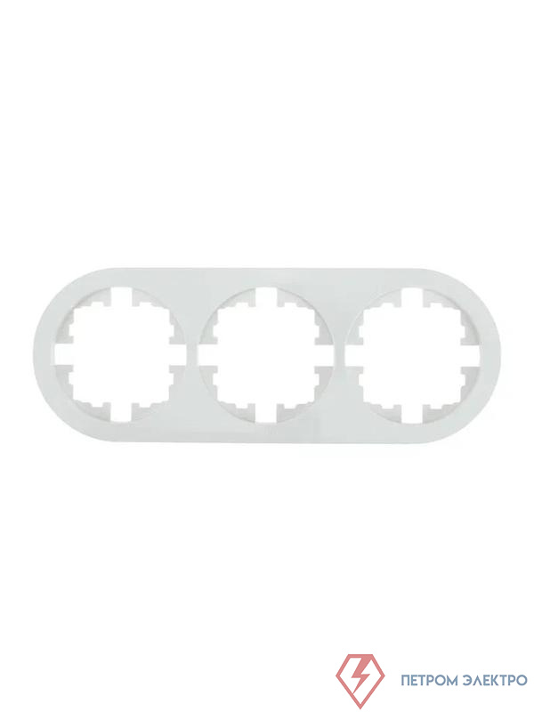 Рамка 3-м OSEN горизонт. круглая бел. LEZARD 744-0200-148
