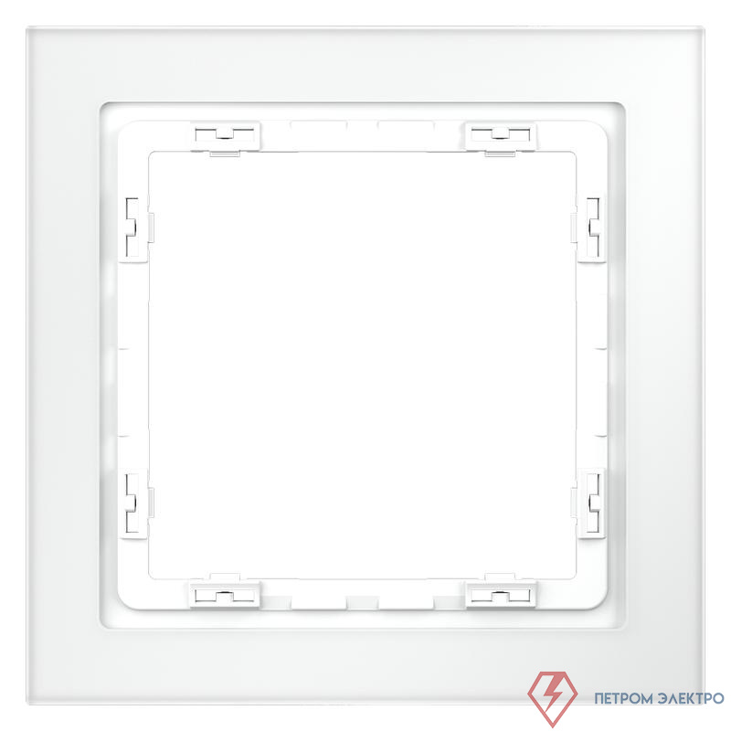 Рамка 1-м S70 стеклян. бел. матов. Voltum VLS110102