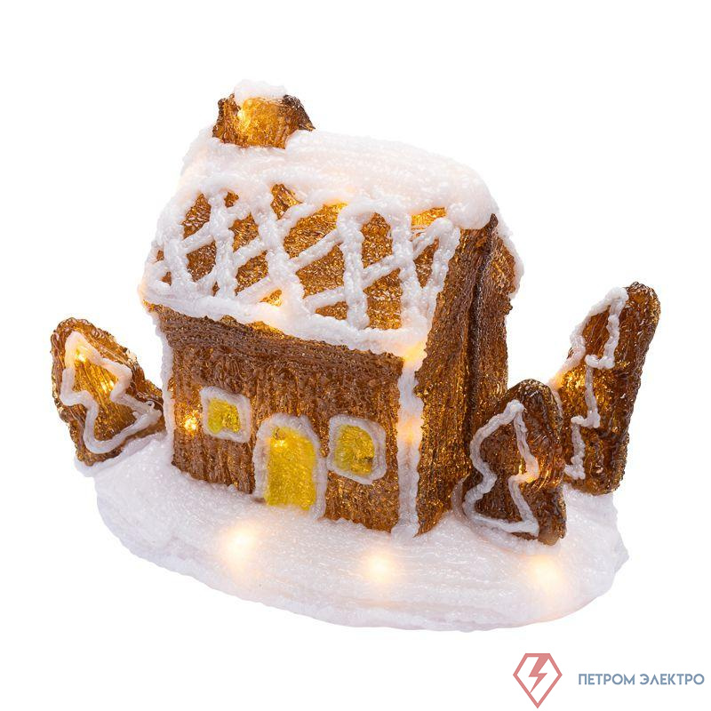 Фигура светодиодная акриловая "Пряничный домик" 26х15.5х20см 30LED 3хАА (не в комплекте) Neon-Night 513-324