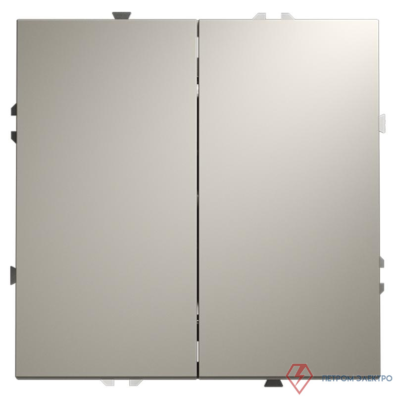 Переключатель проходной 2-кл. СП S70 10А механизм кашемир Voltum VLS020303