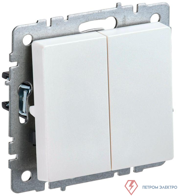 Выключатель 2-кл. СП BRITE ВС10-2-0-БрЖ 10А механизм жемчуж. IEK BR-V20-0-10-K36