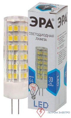 Лампа светодиодная JC-7w-220V-corn ceramics-840-G4 560лм ЭРА Б0027860