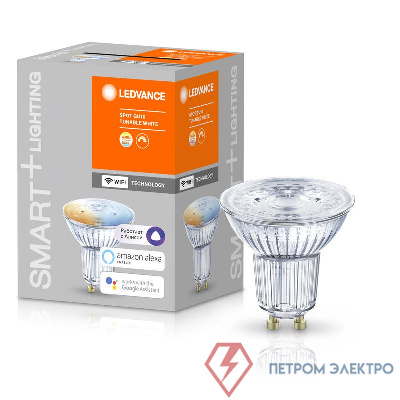 Лампа светодиодная SMART+ WiFi SPOT GU10 Tunable White 40 45град. 5Вт/2700-6500К GU10 LEDVANCE 4058075485679 0