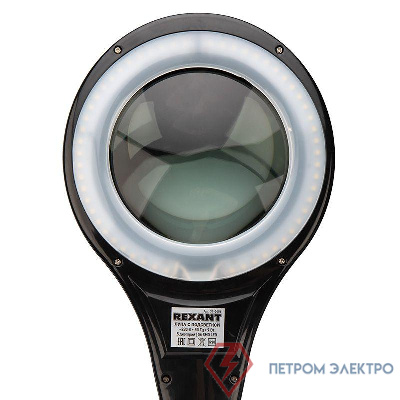 Лупа на струбцине круглая 5D с подсветкой 90LED черн. Rexant 31-0406