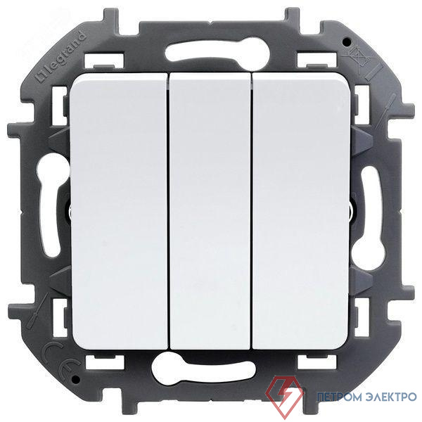 Выключатель 3-кл. Inspiria 10АХ 250В винтов. зажимы бел. IEK 673540