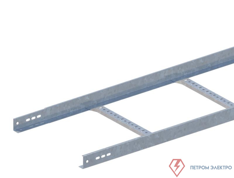 Лоток лестничный 400х50 L2000 сталь 1.2мм НЛ-40П1.87 цУТ2.5 оцинк. СОЭМИ Н0112113351