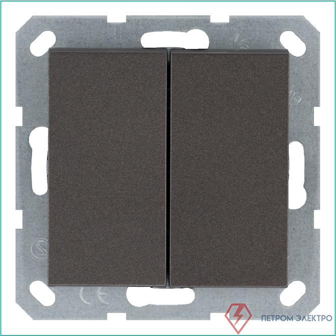 Переключатель проходной 2-кл. 10А IP20 механизм мокко Jasmart G3022Z