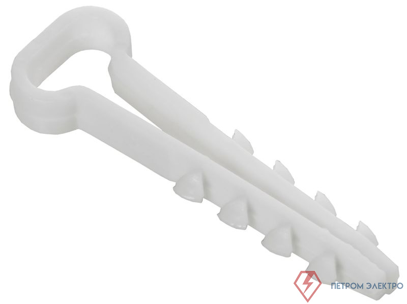 Дюбель-хомут 10х5мм для плоского кабеля нейлон бел. (уп.100шт) GENERICA UDH14-10-05-100-K01-G