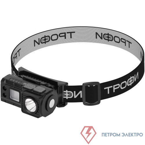 Фонарь светодиодный налобный GA-102 аккумуляторный 3Вт сенсорное управление магнит клипса 5 режимов Трофи Б0069569