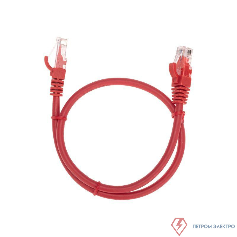 Патч-корд U/UTP CAT 6 RJ45-RJ45 26AWG LSZH красн. 0.5м Rexant 02-0293-05