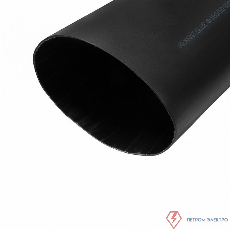 Трубка термоусадочная среднестен. клеевая 160/50 (3-4:1) черн. 1м Rexant 26-0160
