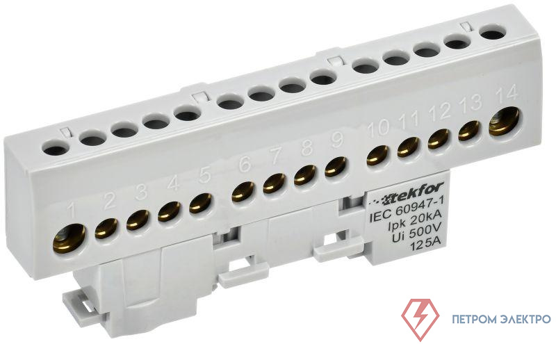 Шина L "фаза" изол. на универс. держ. 8х12-14-Ср TEKFOR IEK TF-NN20-14-KL-K03