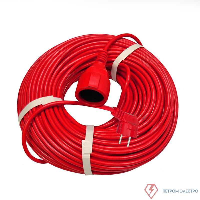 Удлинитель-шнур 1х50м с заземл. 10А IP20 2.2кВт ПВС 3х1 DOMTOK 2495