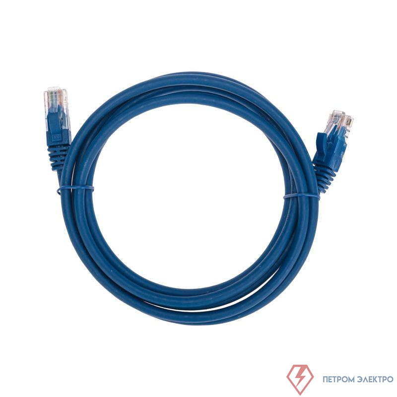 Патч-корд U/UTP CAT 6 RJ45-RJ45 26AWG LSZH син. 2м Rexant 02-0294-2