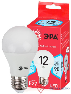 Лампа светодиодная smd А60-12w-840-E27 ECO ЭРА Б0030027 0
