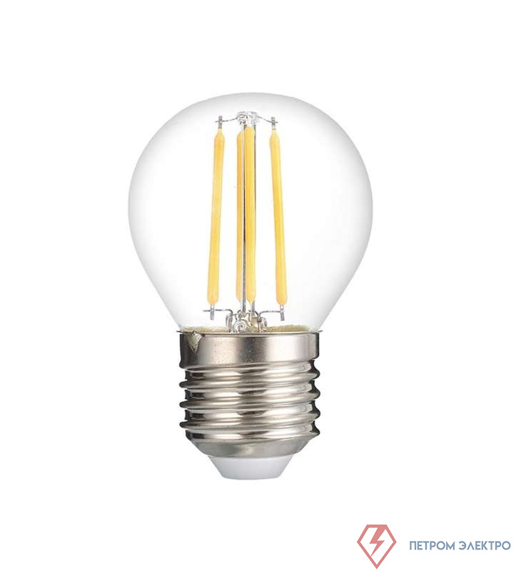 Лампа светодиодная филаментная PLED OMNI 6Вт G45 3000К тепл. бел. E27 230В/50Гц FR JazzWay 5021129