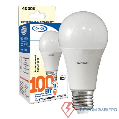 Лампа светодиодная ILED-SMD2835-A60-11-990-220-4-E27 IONICH 1562 0