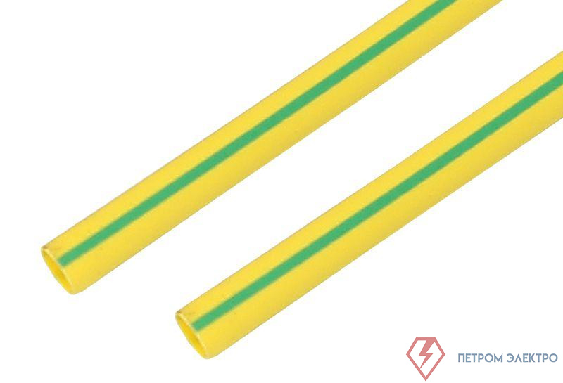 Трубка термоусадочная ТУТ нг 25.0/12.5 желт./зел. 1м Rexant 22-5007