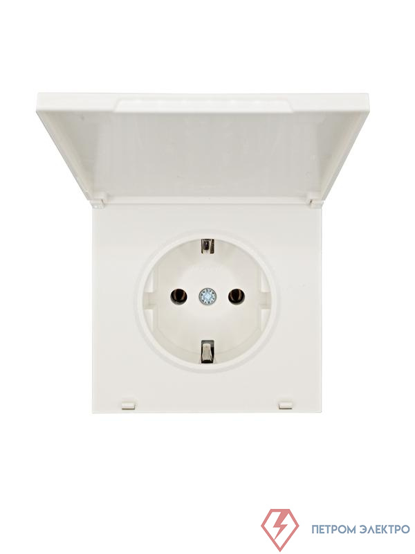 Розетка 1-мест. с/з с крышкой ПБТ СП ZIMA IP20 16А безвинт. зажим слон. кость LEZARD 704-9088-123BQC