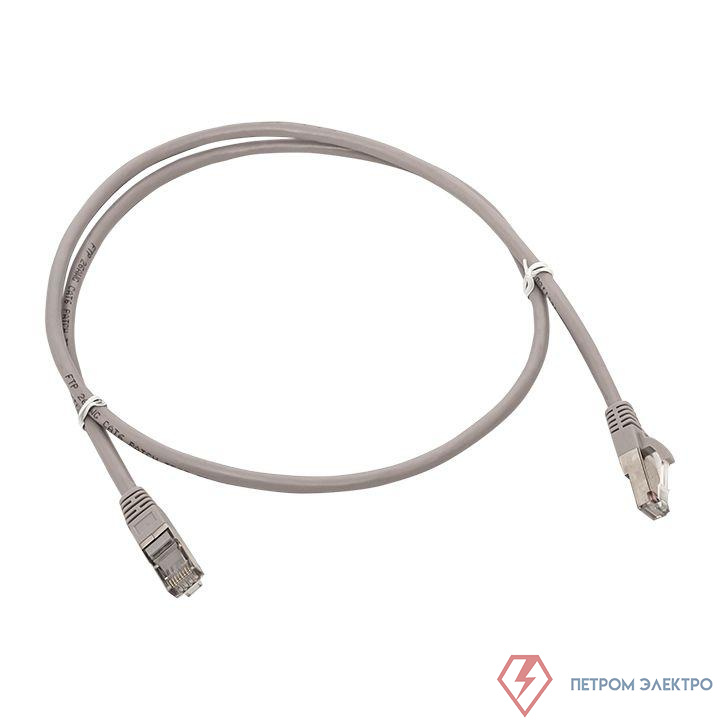 Патч-корд кат.5E FTP экранир. LSZH сер. 2.0м TERACOM PRO EKF TRP-5EFTP-LSH-2M-GY