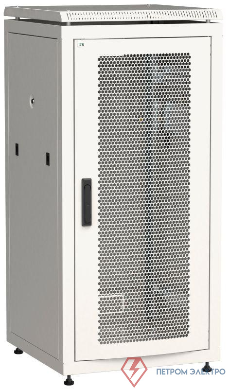 Шкаф сетевой 19дюйм LINEA N 28U 600х600мм перфорированная передняя дверь сер. ITK LN35-28U66-P