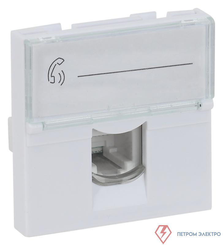 Розетка модульная телефонная RJ-11 45х45мм бел. Ruvinil АДЛ 13-909