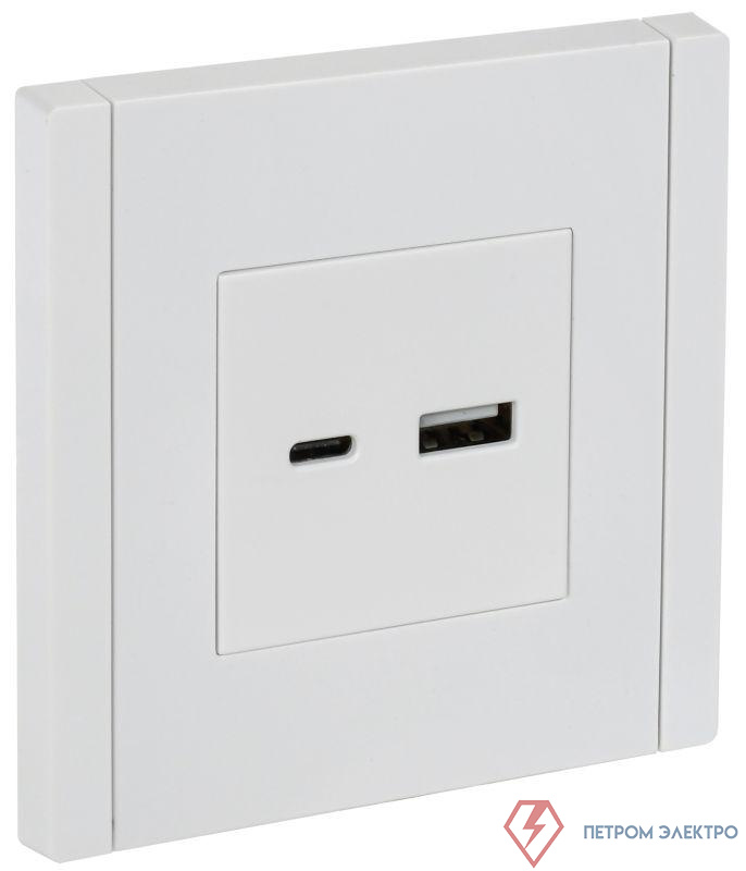 Розетка USB A+C 18Вт FORTE&PIANO FP251 бел. IEK FP-U22-018-K01