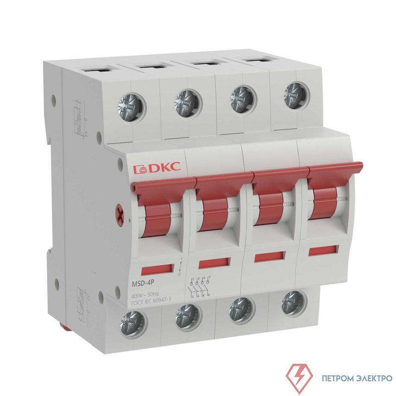 Выключатель нагрузки модульный 4п 80А MSD YON MSD-4P80