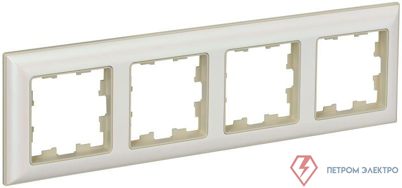Рамка 4-м BRITE РУ-4-Бр беж./жемчуж. IEK BR-M42-12-1-K10