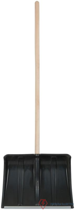 Лопата для уборки снега "Ледо" 495х375х1320мм деревянный черенок; пластик. 68101
