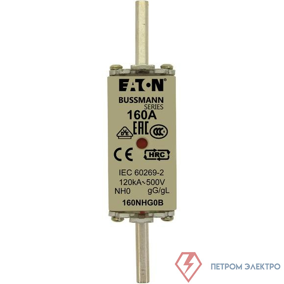 Предохранитель NH 50А 500В GL/GG 0 двойная индикация EATON 50NHG0B