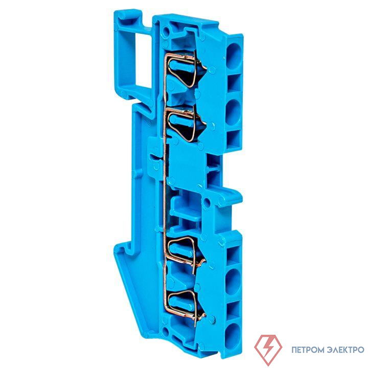 Колодка клеммная ST-2.5 31А 4 вывода пружинная син. PROxima EKF plc-st-2.5-4-blue