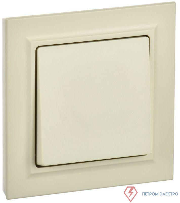 Выключатель 1-кл. СП BRITE ВСР10-1-0-БрКр 10А в сборе беж. IEK BR-V10-0-10-K10-F