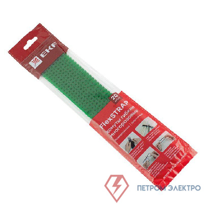 Хомут гибкий многоразовый зел. FlexSTRAP (уп.20шт) PROxima EKF plc-fs-gr