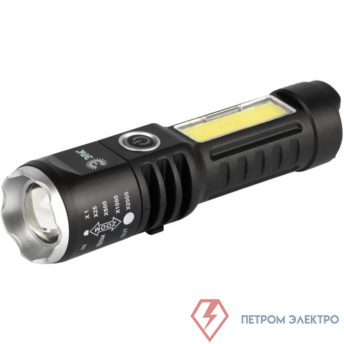 Фонарь светодиодный UA-403 универсальный аккумуляторный 5Вт LED+3Вт COB оптический Zoom 4 режима USB type-C Эра Б0069805