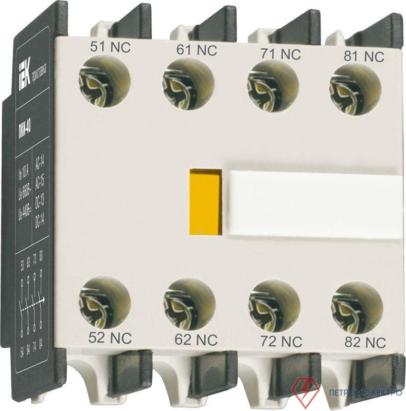 Приставка контактная ПКИ-40 доп. контакты 4НО KARAT IEK KPK10-40