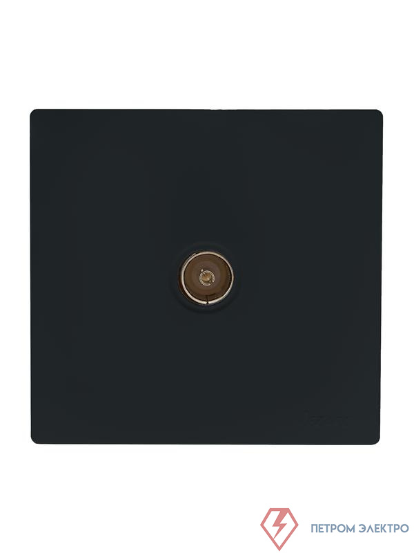 Розетка 1-мест. TV оконечная черн. бархат LEZARD 752-4200-130