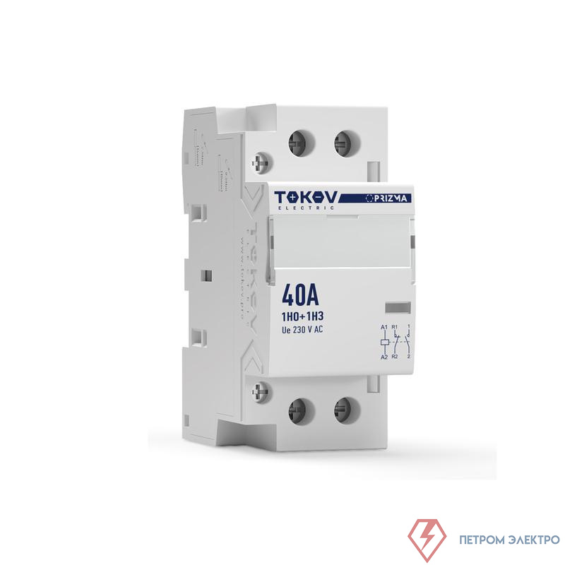 Контактор модульный 36мм 40А 230В АС 1НО 1НЗ PRIZMA TOKOV ELECTRIC TKE-PZ-MC-2-40-230-11