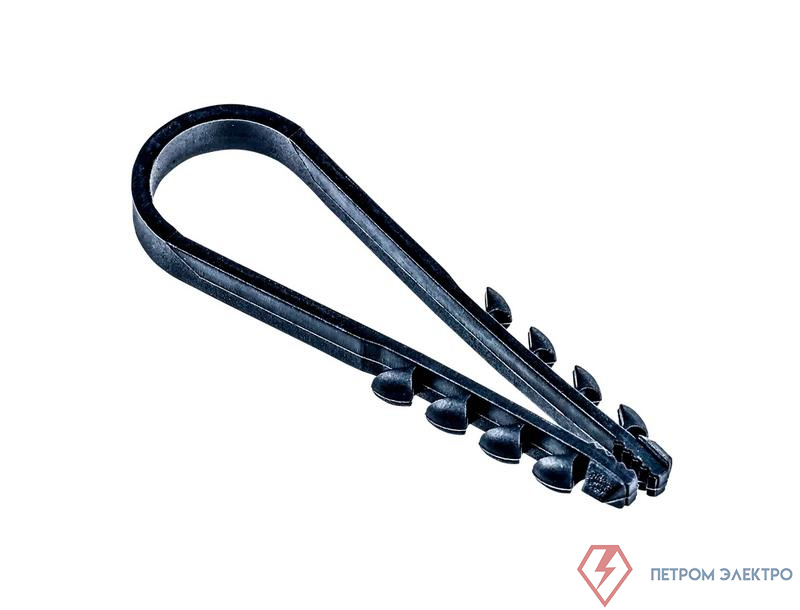 Дюбель-хомут PCD-R 11-18-55-100BL для круглого кабеля PA6.6 черн. (уп.100шт) JazzWay 5054868
