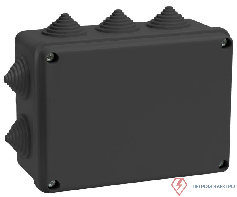 Коробка распаячная ОП 150х110х70 IP55 КМ41242 10 гермовводов черн. IEK UKO11-150-110-070-K02-55